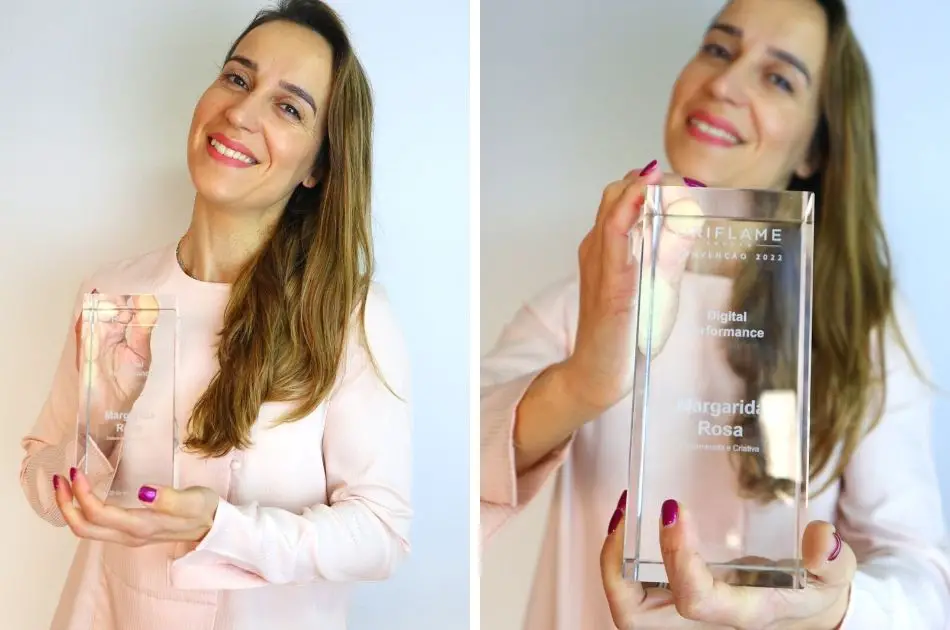 Margarida Rosa com prémio Digital Performance atribuído pela Oriflame Cosméticos