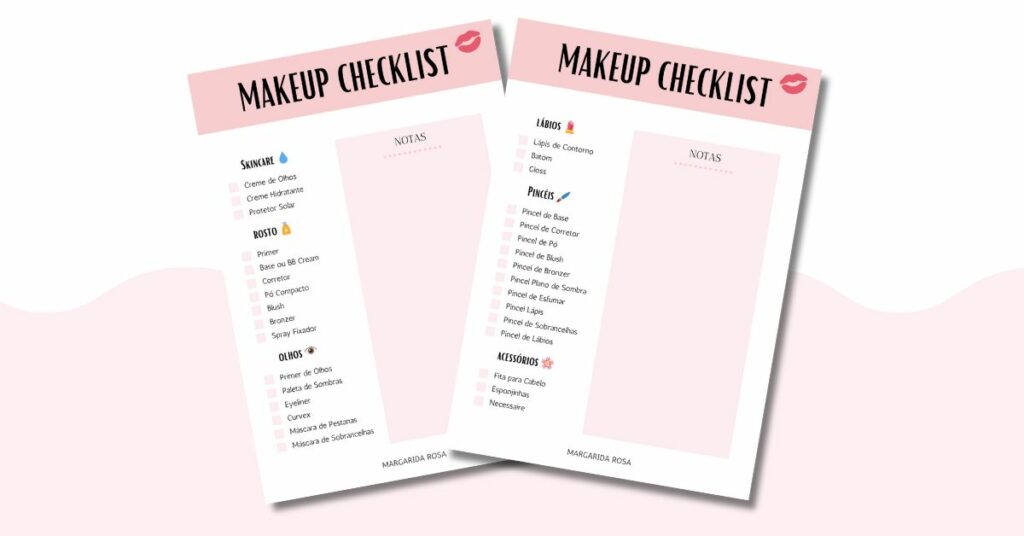 Checklist de Makeup: indispensáveis para uma rotina simples – Margarida ...