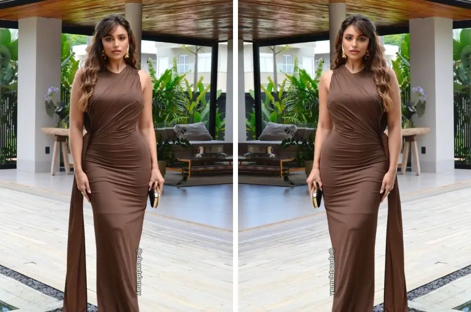 Acessórios para vestido marrom